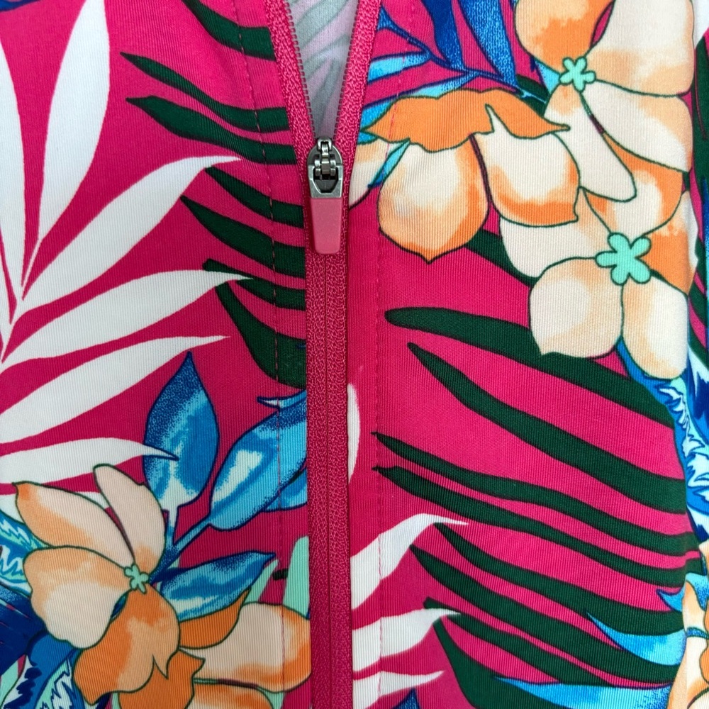 TOMMY BAHAMA Golf & Tennis Zippered Tropical Print Fitted Jacket--NWT--M - Picture 6 of 16